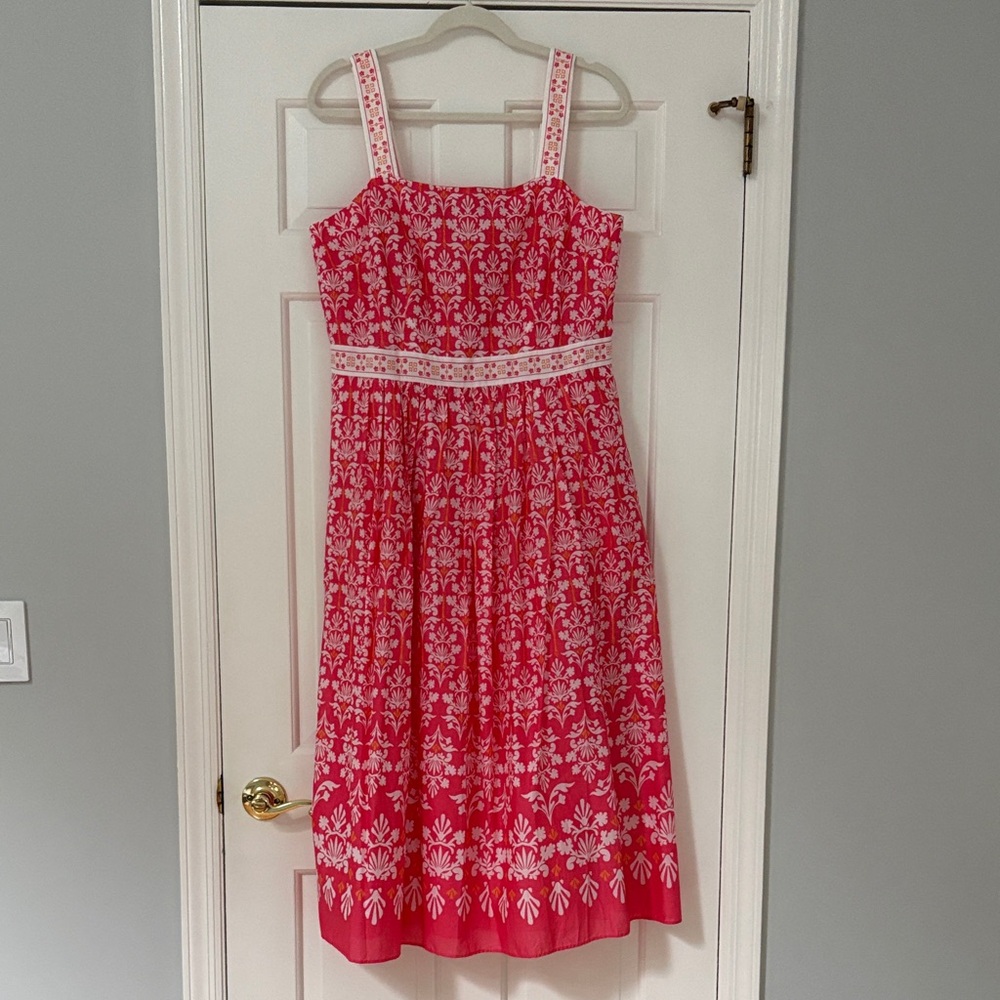 Talbots Pink Floral Cotton Sundress with Straps